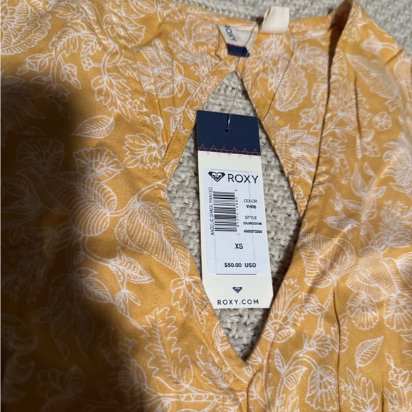 NWT Roxy SZ XS Yellow Floral Women's Dress - Picture 7 of 11